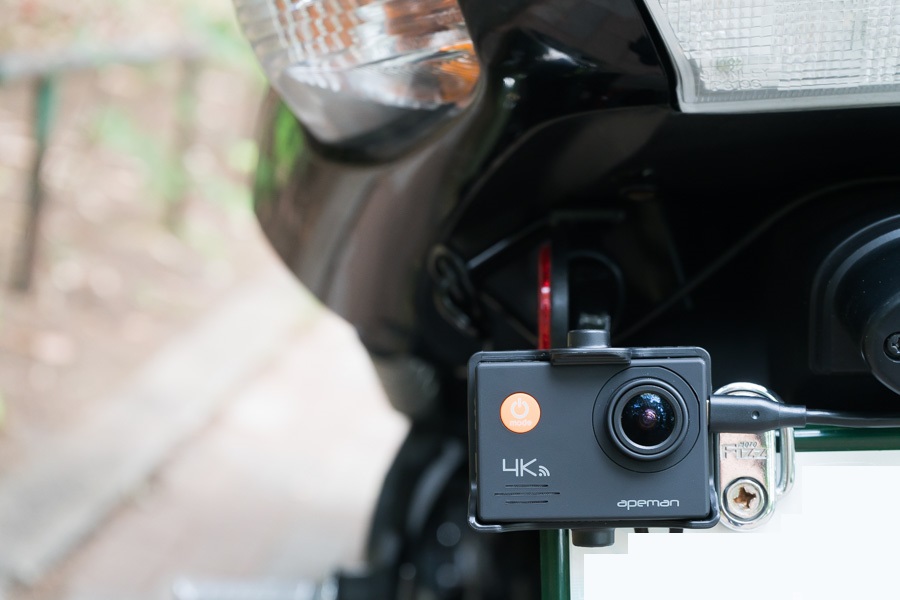 中華アクションカメラをバイクの後方ドライブレコーダーにする方法 公道トラブル抑止 ガジェマガ